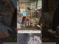 1-2 T/H Cylindrical New Type Organic Fertilizer Granulator Flat Die Pellet Mill