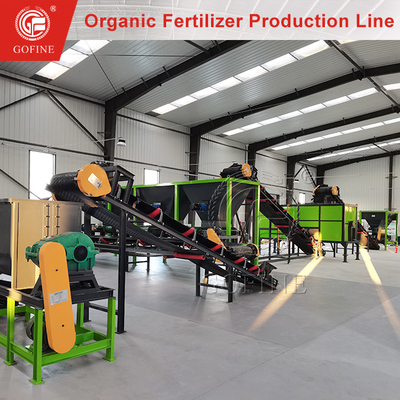 1-2T/H Organic Fertilizer Production Line With For Environmental Protection CE Certification