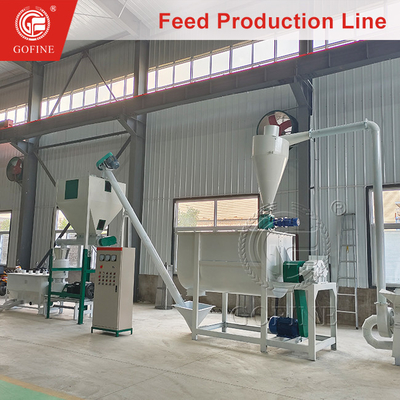 Complete Animal Feed Pellet Production Line With Feed Mill Feed Pellet Machine