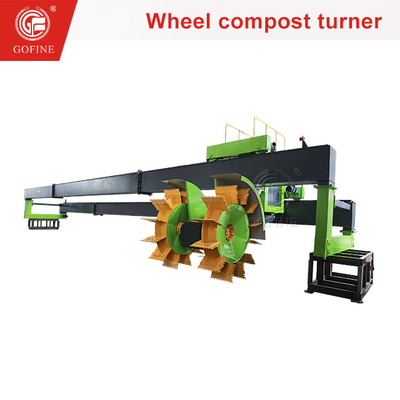 Kitchen Food Waste Wheel Type Compost Turning Organic Fertilizer Machine