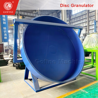 PLC Control System Pan Disc Organic Fertilizer Granulator Equipment Arc Shaped