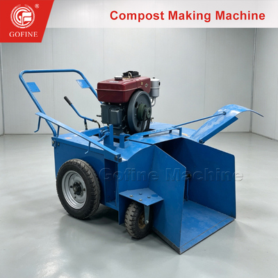 Greenhouse Compost Turner, Self Propelled Windrow Turning Equipment for Narrow Farm Aisles
