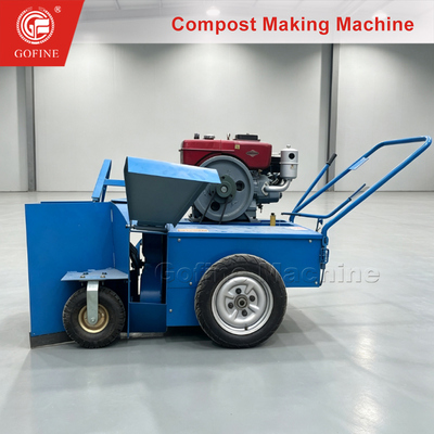 Mushroom Substrate Turner, Walk Behind Diesel Compost Turning Machine for Local Mushroom Farms