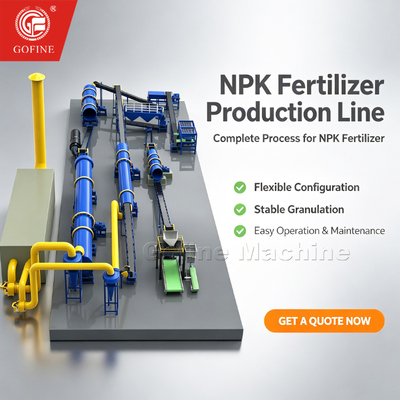 Energy Saving NPK Fertilizer Rotary Drum Pellet Plant 8 T/H