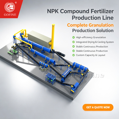 Customized Rotary Drum NPK Compound Fertilizer Line System