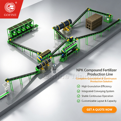 High Capacity NPK Fertilizer Drum Granulation Equipment Plant