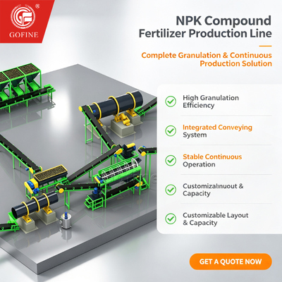 Complete NPK Rotary Drum Fertilizer Making Machine Line