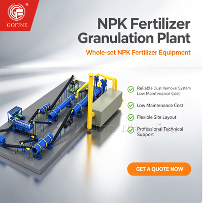 5-20 T/H Rotary Drum NPK Fertilizer Processing Plant Line