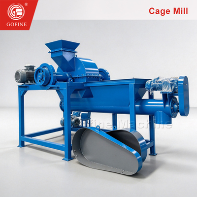 High-Moisture Cage Mill Processing Machine for Organic Waste