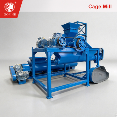 High-speed cage crusher machine for organic compound fertilizer production lines