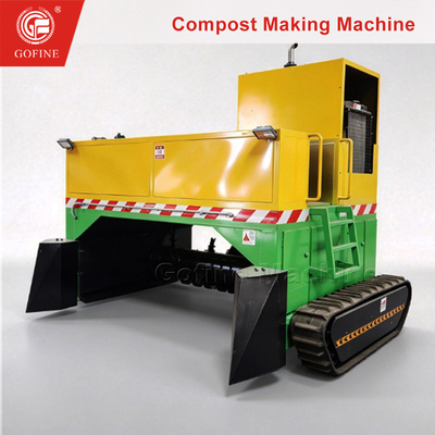 Remote Controlled Crawler Compost Making Machine for Organic Waste