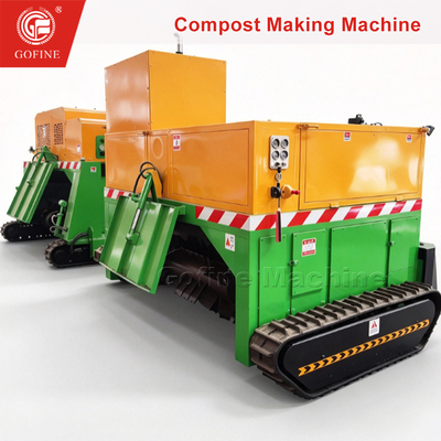 Heavy-Duty Wireless Remote Track-Mounted Compost Blender for Organic Fertilizer