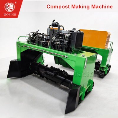 Remote Controlled Crawler Compost Making Machine for Organic Waste